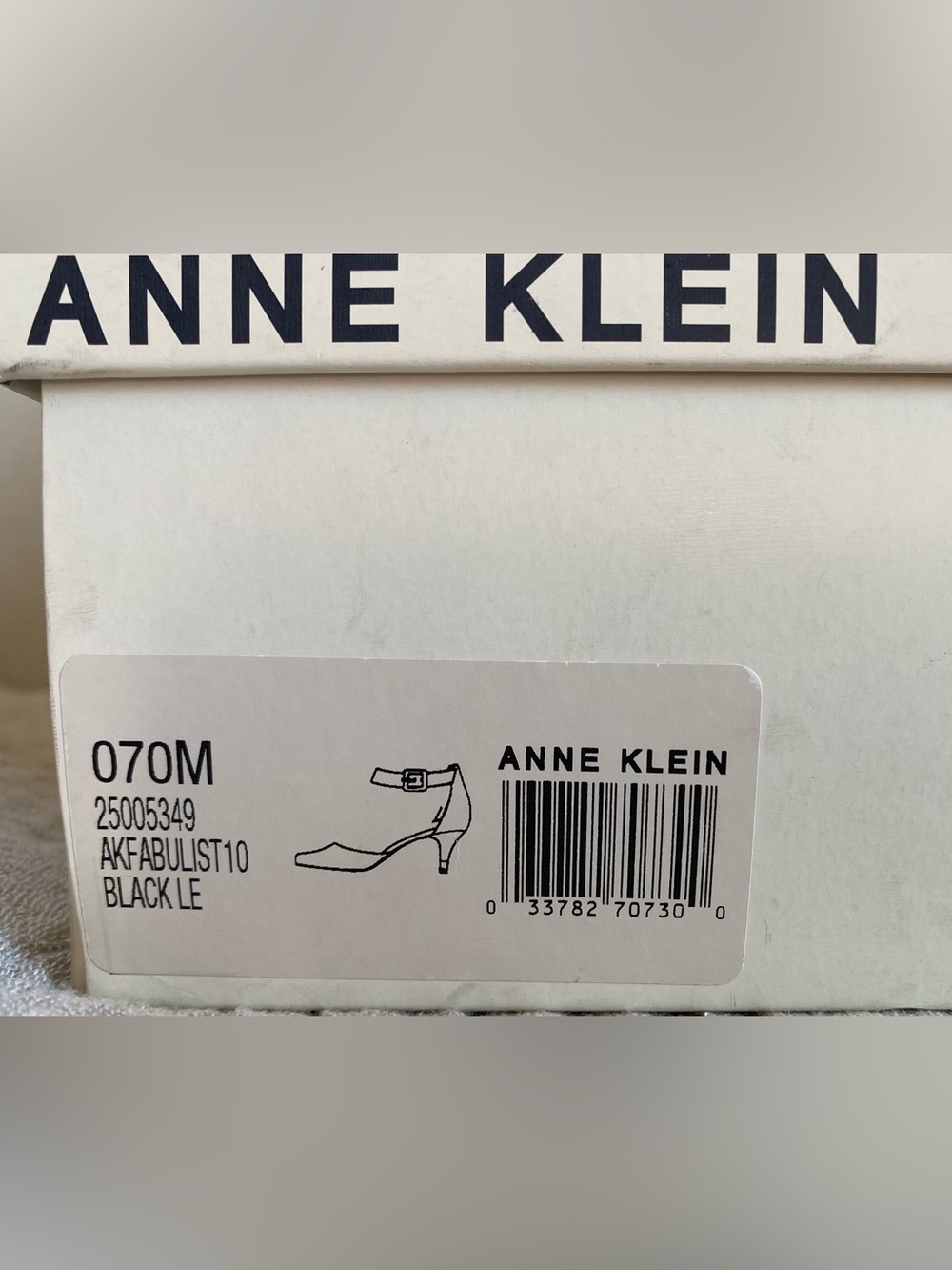 New Anne Klein black Leather kitten heel pumps women’s size 7 - Picture 7 of 7